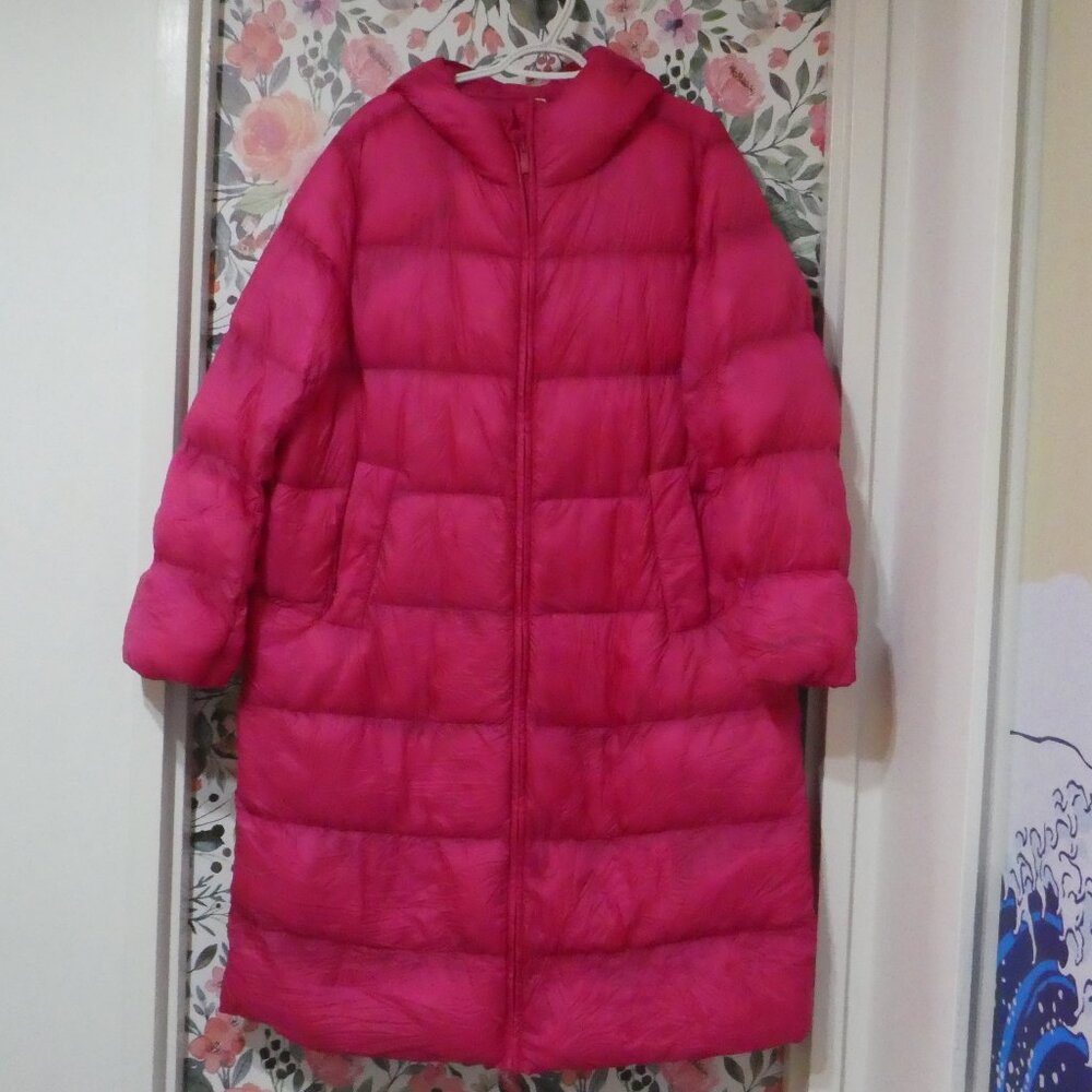 NWT Lululemon Featherweight 900-Down-Fill Long Puffer Jacket - Pink - Large
